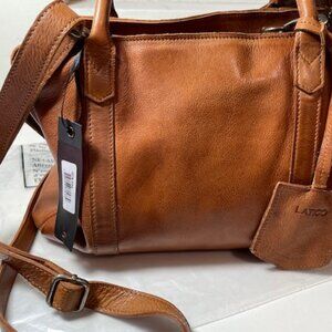 Latico Leathers James Leather Crossbody Bag in Cognac Excellent